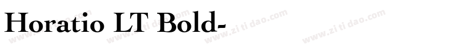 Horatio LT Bold字体转换